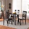 Baxton Studio Rava Modern and Contemporary Dark Brown Finished Wood 5-Piece Dining Set 179-11385-10896-Zoro - alternate 2